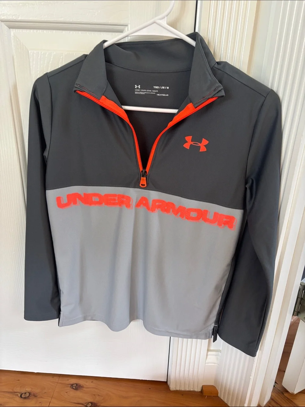 Under Armour Gray & Charcoal Quarter-Zip Pullover with Orange Accents